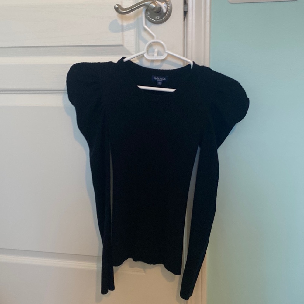 Black puff boulder sweater